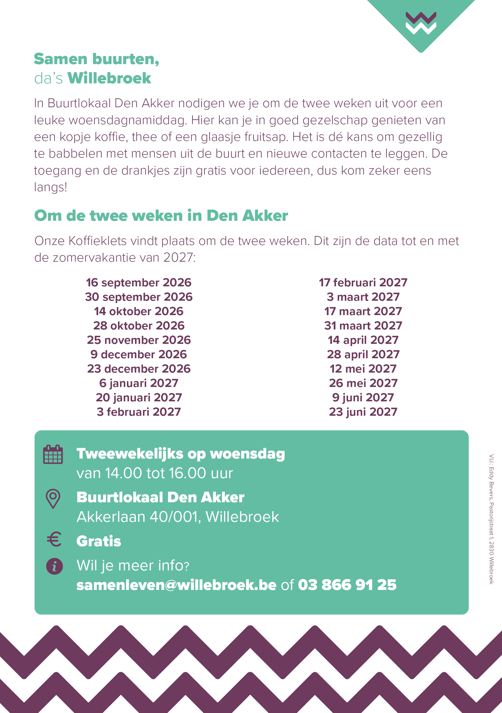 Koffieklets flyer achterkant