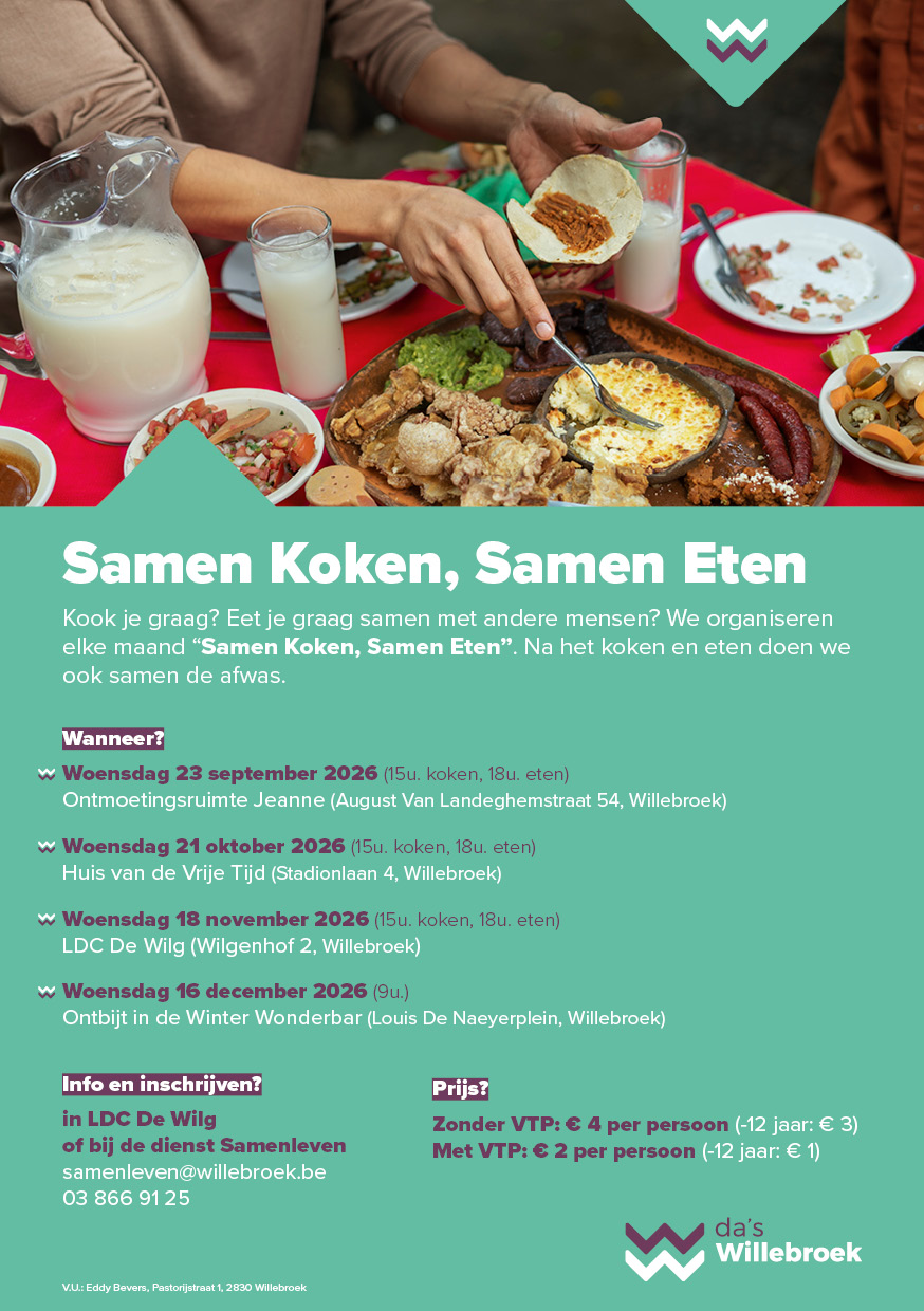 Samen koken flyer