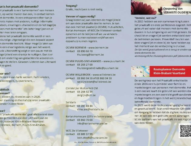 Praatcafé dementie Klein-Brabant Vaartland © PSA