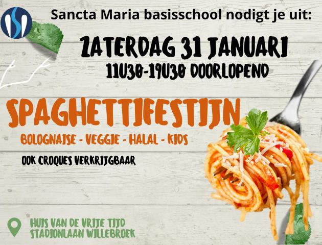 Spaghettifestijn Sancta Maria Breendonkstraat © Sancta Maria basisschool