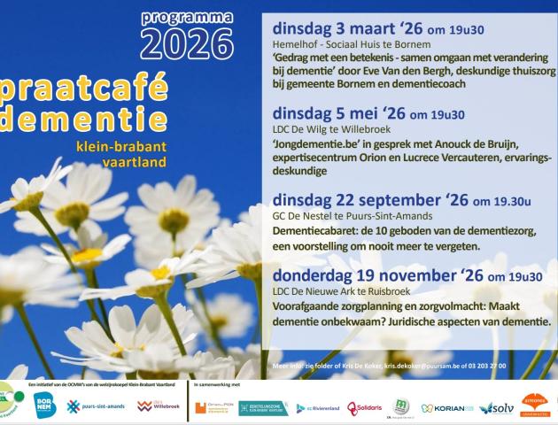 Jongedementie - Praatcafé dementie Klein-Brabant Vaartland © Eerstelijnszone Klein-Brabant Vaartland