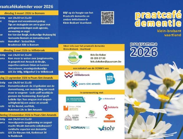 Jongedementie - Praatcafé dementie Klein-Brabant Vaartland © Praatcafé dementie Klein-Brabant Vaartland