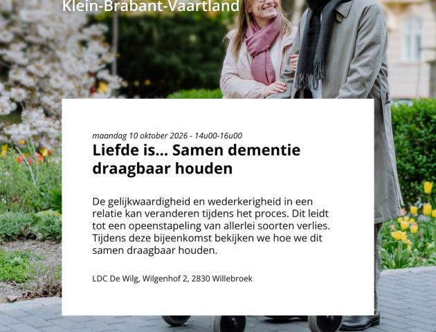 Familiegroep Dementie regio Klein-Brabant - Vaartland © Alzheimer Liga Vlaanderen