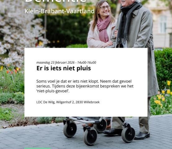 Familiegroep Dementie regio Klein-Brabant - Vaartland © Alzheimer Liga Vlaanderen
