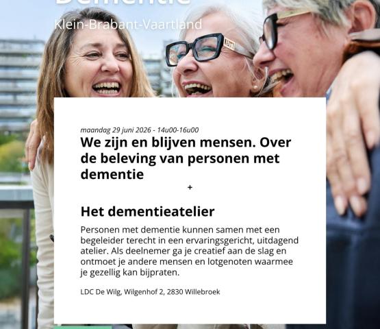Familiegroep Dementie regio Klein-Brabant - Vaartland © Alzheimer Liga Vlaanderen