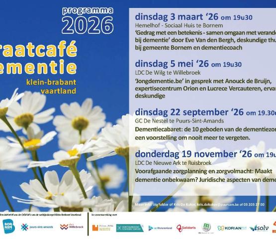 Jongedementie - Praatcafé dementie Klein-Brabant Vaartland © Praatcafé dementie Klein-Brabant Vaartland