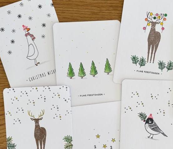 Zelf kerstkaarten maken met stempels © Kerstkaarten