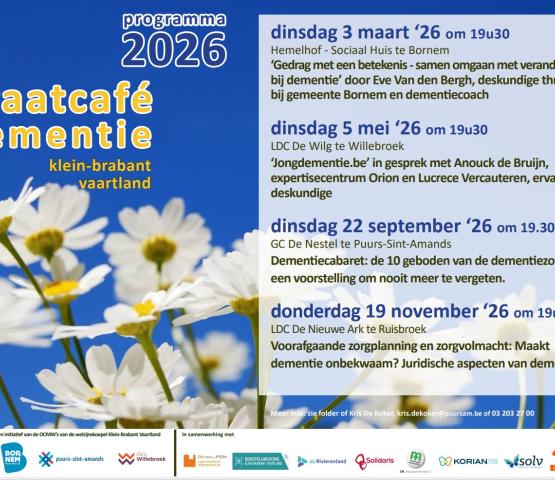 Jongedementie - Praatcafé dementie Klein-Brabant Vaartland © Eerstelijnszone Klein-Brabant Vaartland