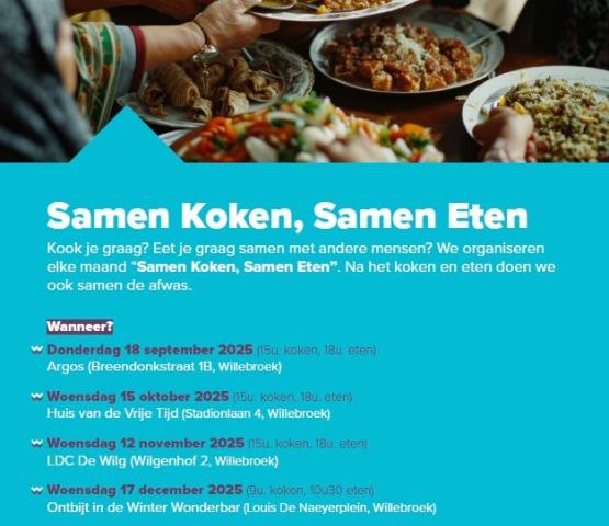 Samen Koken, Samen Eten © Gemeente Willebroek